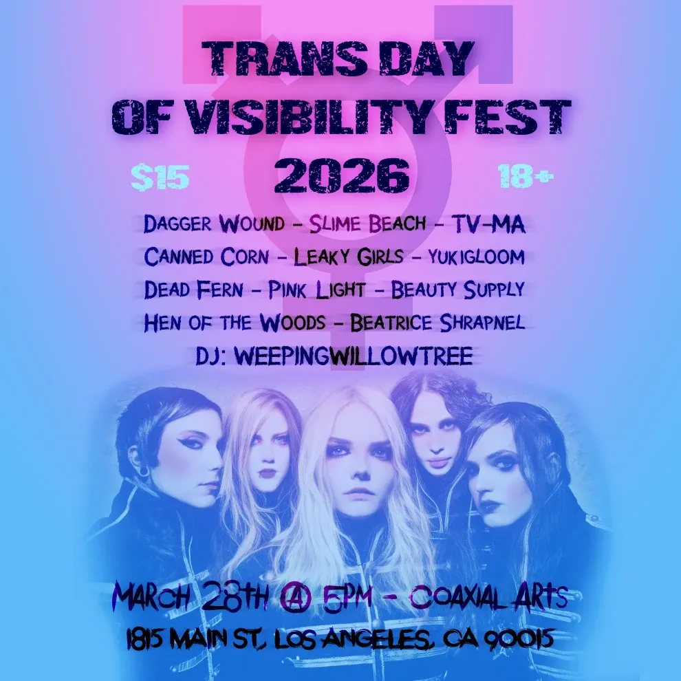 Pools - Sat, Mar 28 - Trans Day of Visibility Fest 2026 by Coaxial Arts