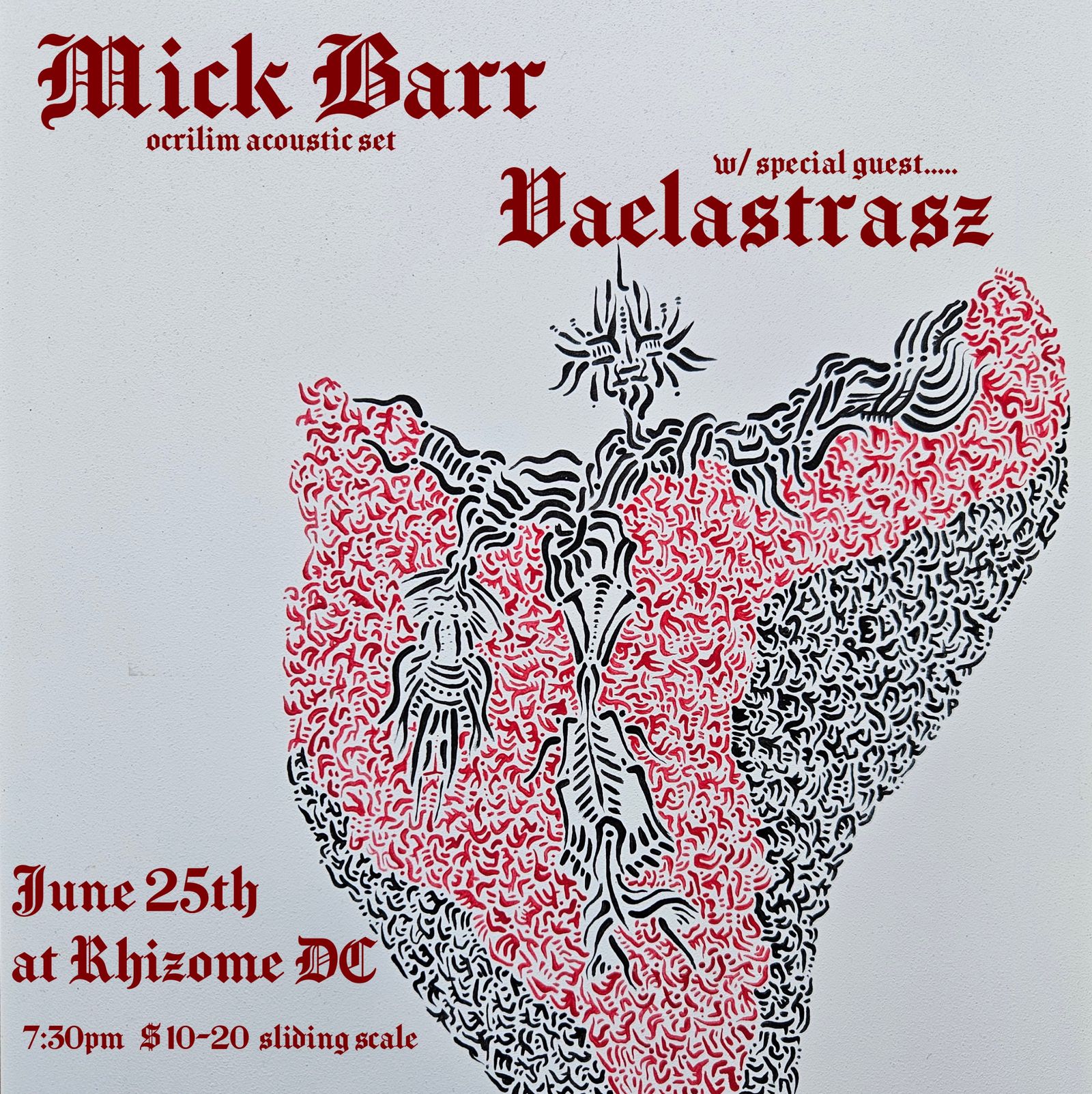 Pools - Thu, Jun 25 - Mick Barr (acoustic set) / Vaelastrasz by Rhizome DC