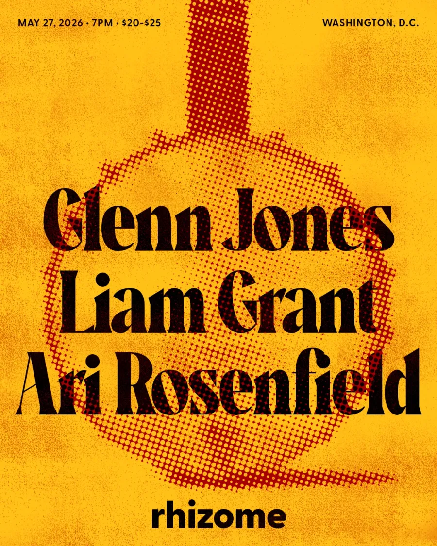 Glenn Jones / Liam Grant / Ari Rosenfield event poster