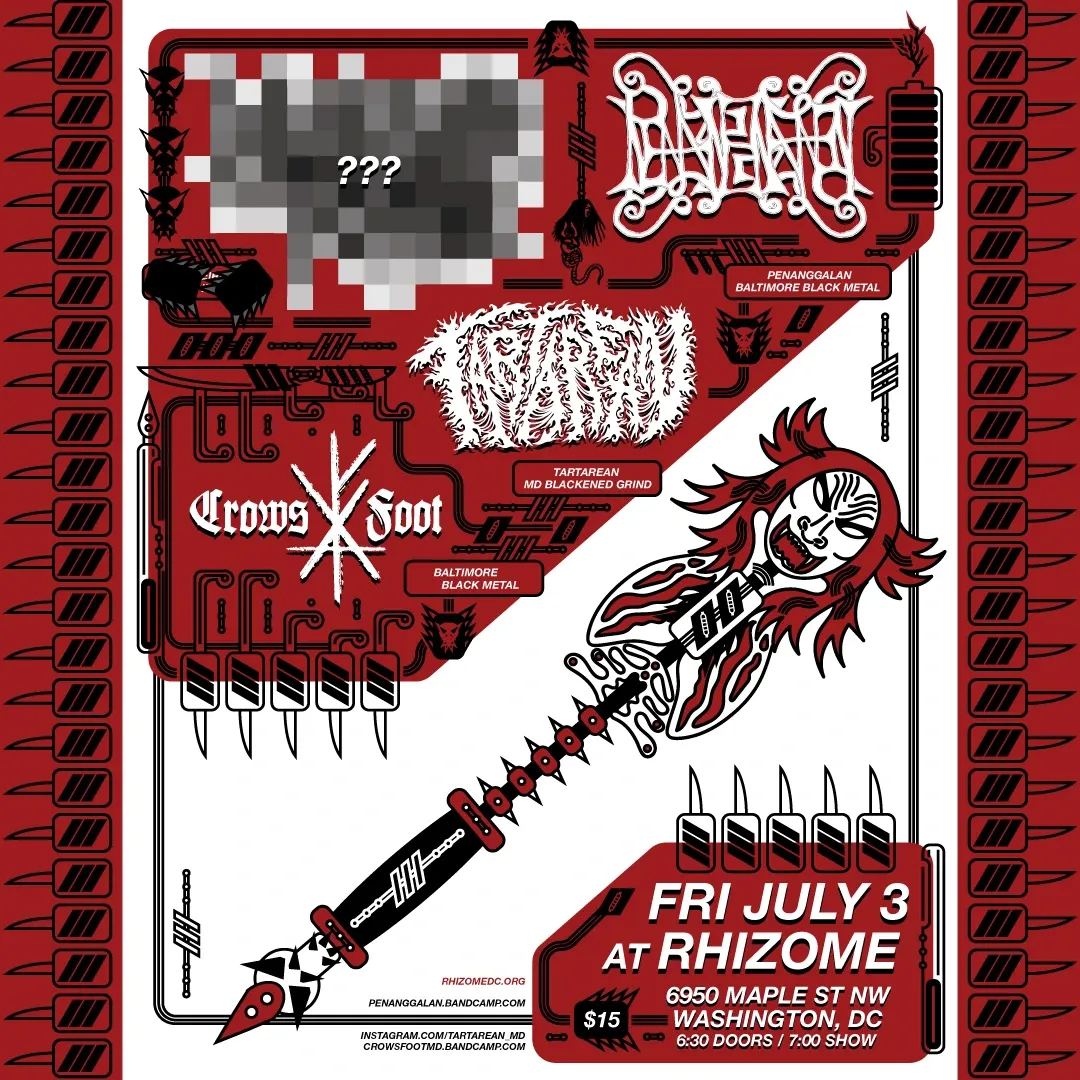 Penanggalan / Crows Foot / Tartarean  event poster