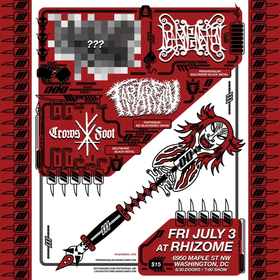 Penanggalan / Crows Foot / Tartarean  event poster