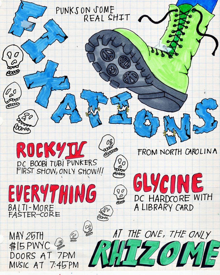Fixations / Everything / Glycine / Rocky IV  event poster