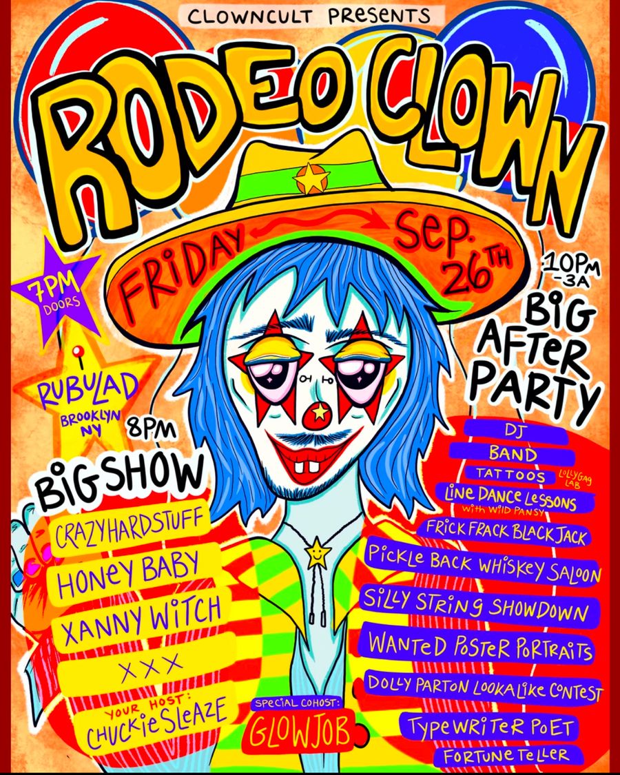 Pools - Fri, Sep 26 - Clowncult Presents Rodeo Clown by Rubulad