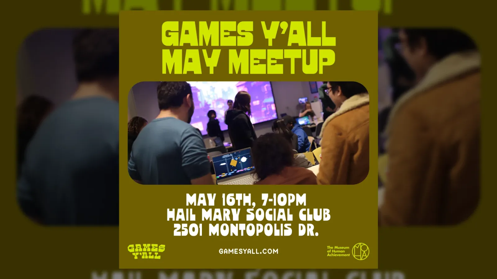 Games Y'all (May 2026) event poster
