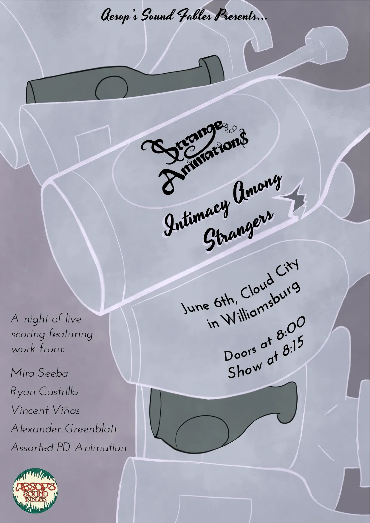 Strange Animations: Intimacy Among Strangers event poster