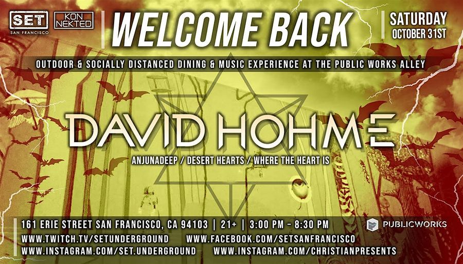 SET's Halloween Saturday w/ David Hohme (Anjunadeep, Desert Hearts) event poster