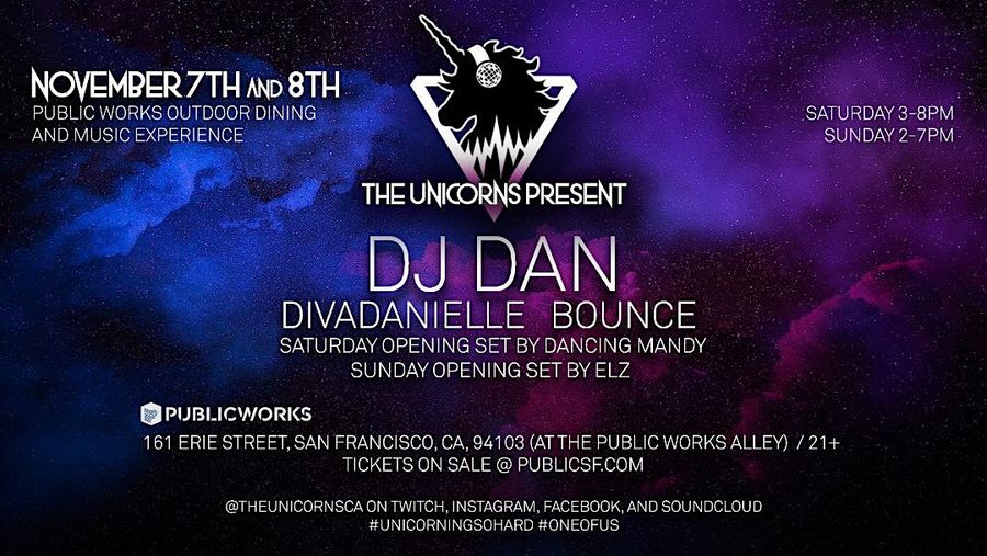 Camp Charlie Unicorns: DJ Dan & divaDanielle (SUNDAY) event poster