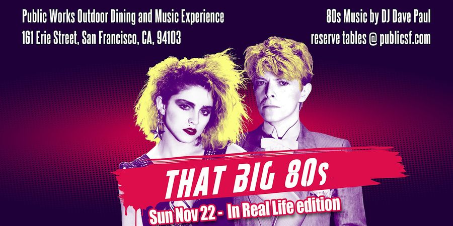 That Big 80’s w/ DJ Dave Paul event poster