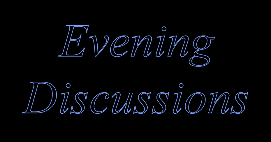 Evening Discussions event poster