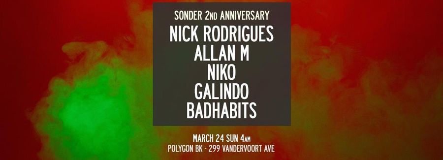 Bushwick A/V Wintergarden: Sonder 2nd Anniversary event poster